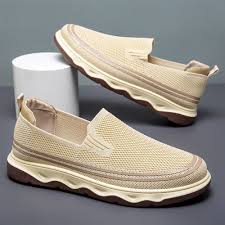 Men's Breathable Strip Slip-On Shoes